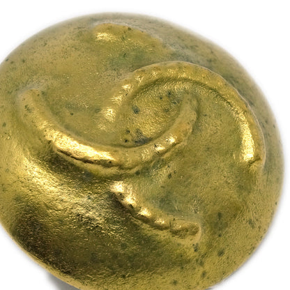 Chanel Gold Button Earrings Clip-On 95P