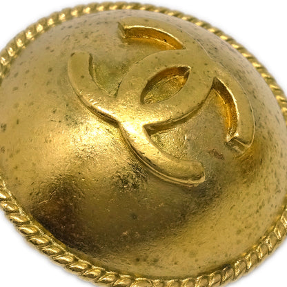 Chanel Gold Button Earrings Clip-On 94A