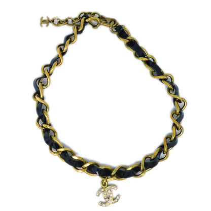 Chanel 1995 Crystal & Gold CC Choker