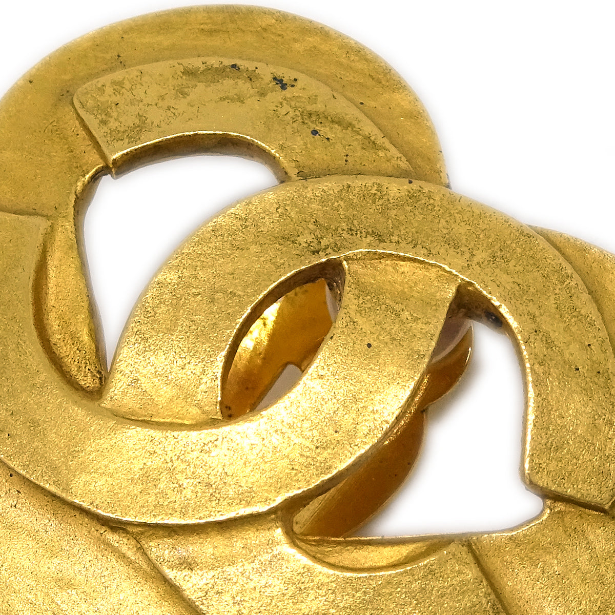 Chanel Gold Heart Earrings Clip-On 95P