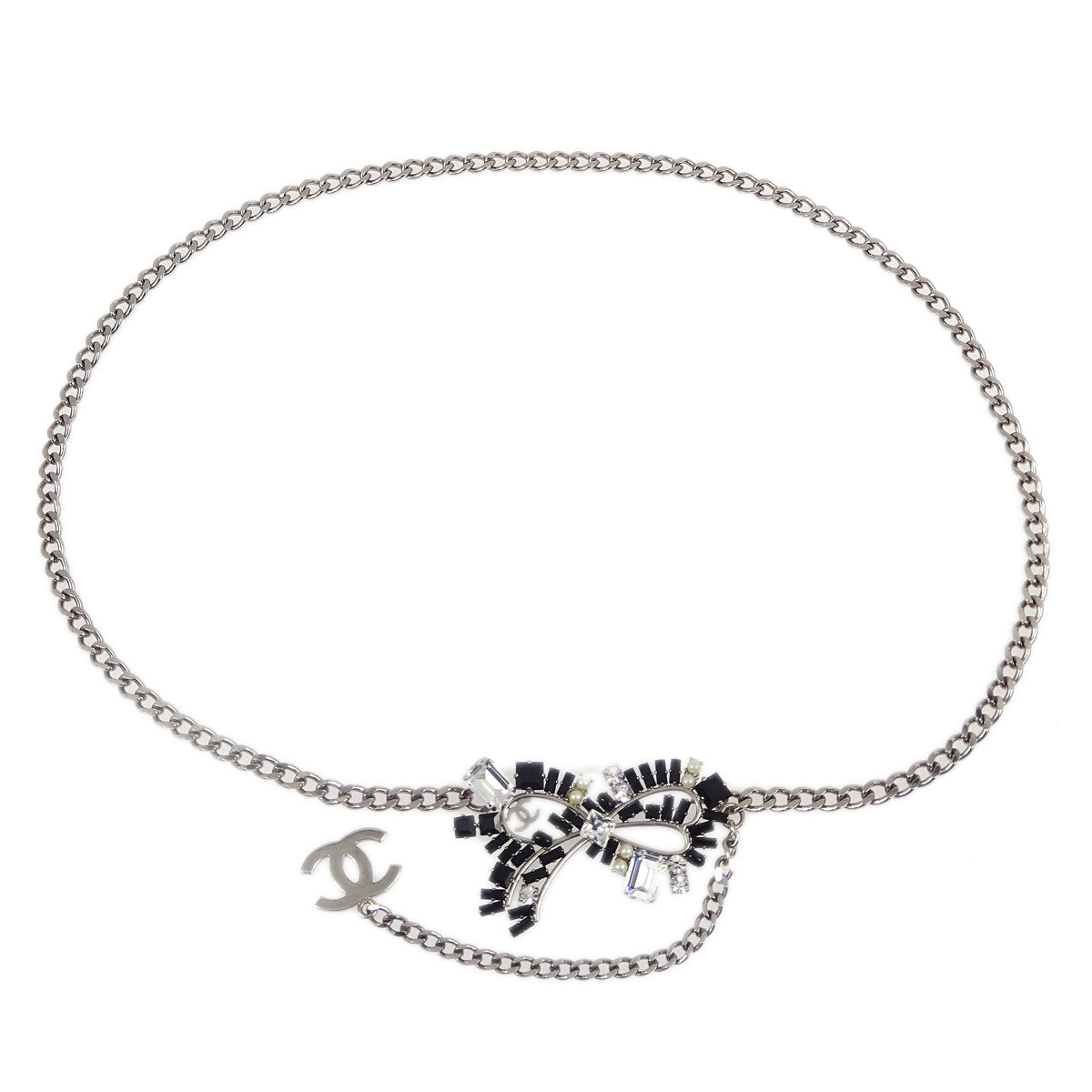 Chanel Silver Chain Belt Small Good