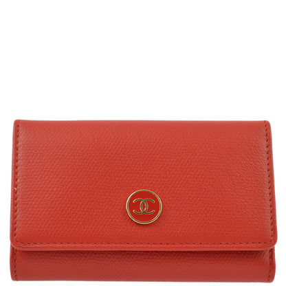 Chanel Red Caviar Six Hook Key Case Small Good