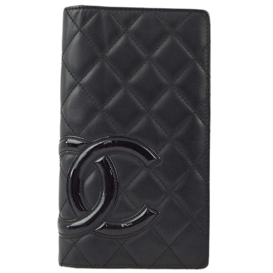 Chanel Black Calfskin Cambon Ligne Long Wallet