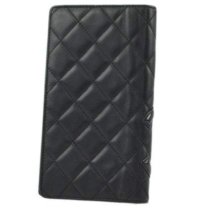 Chanel Black Calfskin Cambon Ligne Long Wallet