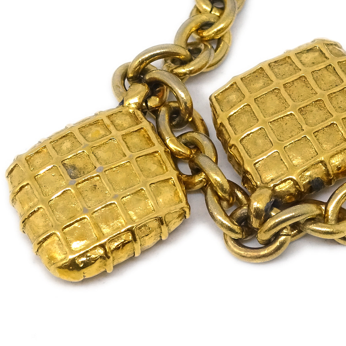 Chanel Mademoiselle Chain Pendant Necklace Gold