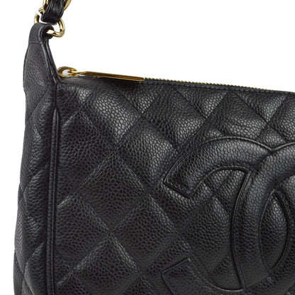 Chanel 2003-2004 Black Caviar Shoulder Bag
