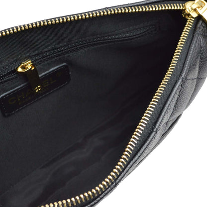 Chanel 2003-2004 Black Caviar Shoulder Bag