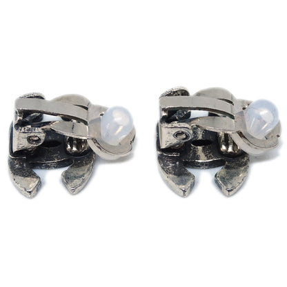 Chanel CC Earrings Clip-On Silver 99A