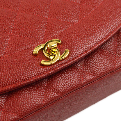 Chanel 1994-1996 Caviar Medium Diana Shoulder Bag