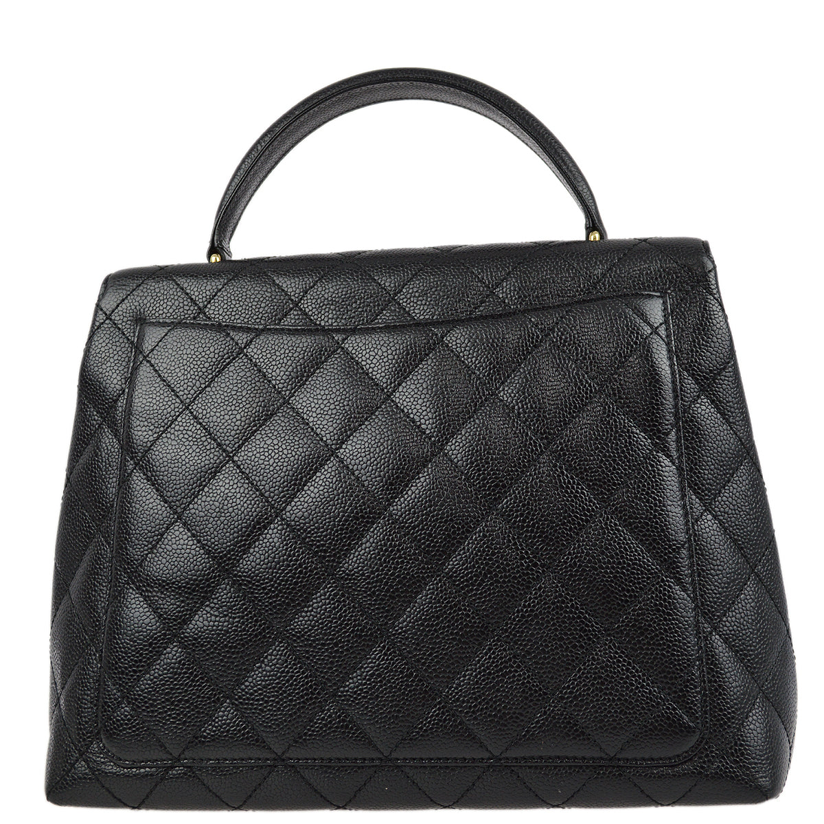 Chanel 2001-2003 Black Caviar Kelly Handbag