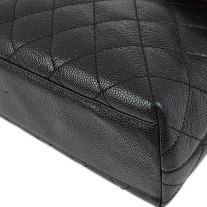 Chanel 2001-2003 Black Caviar Kelly Handbag