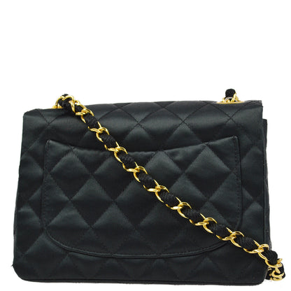Chanel 1989-1991 Satin Mini Classic Square Flap Shoulder Bag 17