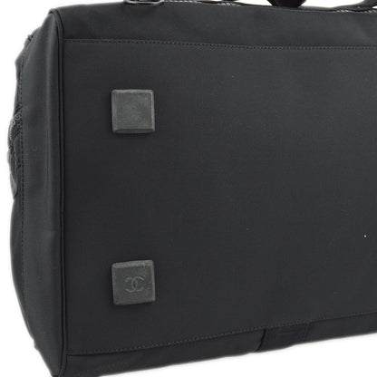 Chanel Black Nylon Sport Line Duffle Gym Bag