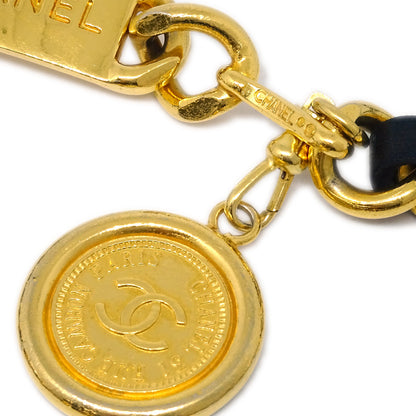 Chanel Medallion Chain Belt Black Small Good