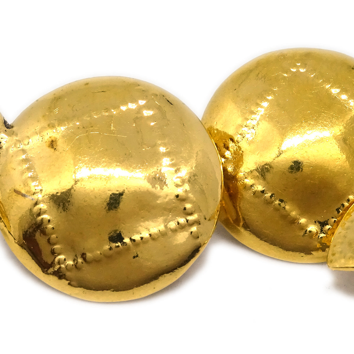 Chanel Gold Dangle Earrings Clip-On 94P