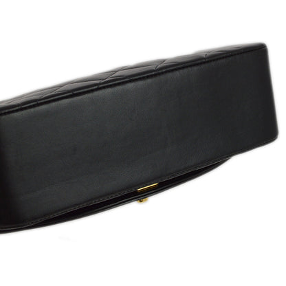 Chanel 1994-1996 Black Lambskin Small Diana Shoulder Bag