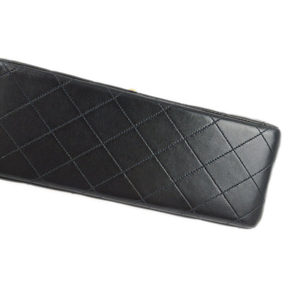 Chanel 1996-1997 Black Lambskin Double Sided Classic Flap Shoulder Bag