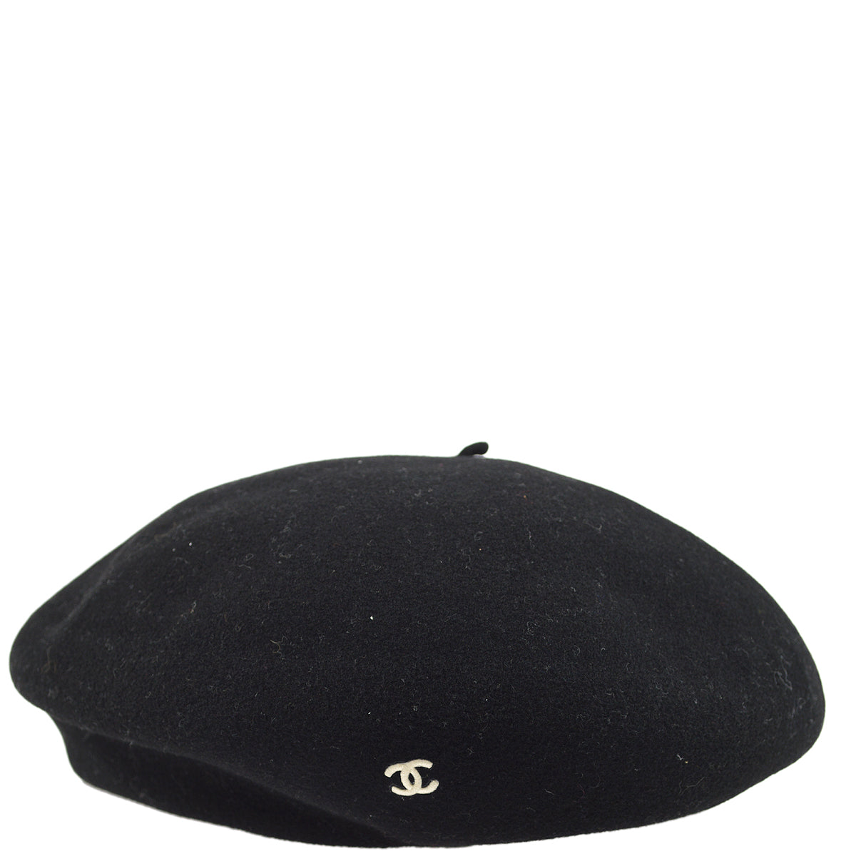 Chanel Oversize Black Hat Beret Small Good