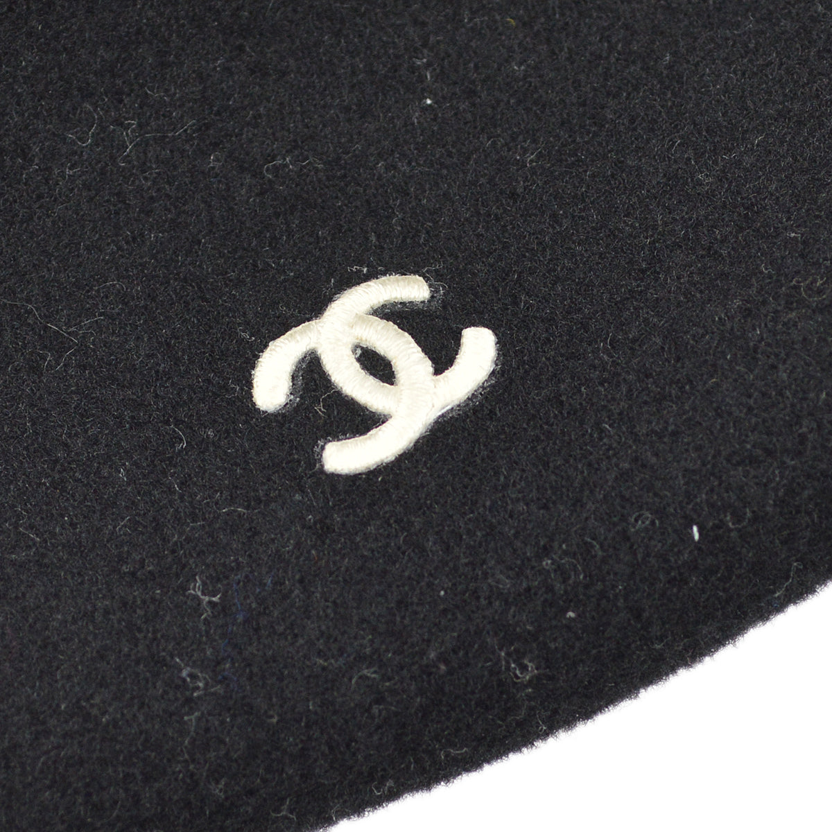 Chanel Oversize Black Hat Beret Small Good