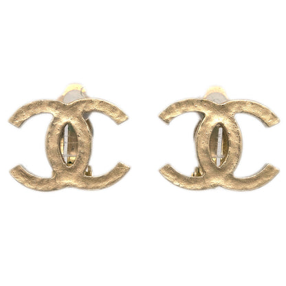 Chanel CC Earrings Clip-On Gold 07A