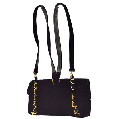 Chanel * 1994-1996 Black Velvet Classic Flap Chain Backpack