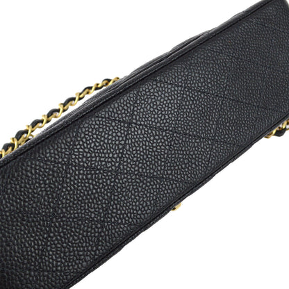 Chanel 2001-2003 Black Caviar Small Classic Double Flap Shoulder Bag