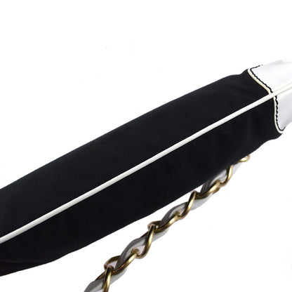 Chanel 2003-2004 Canvas Calfskin Chain Shoulder Bag