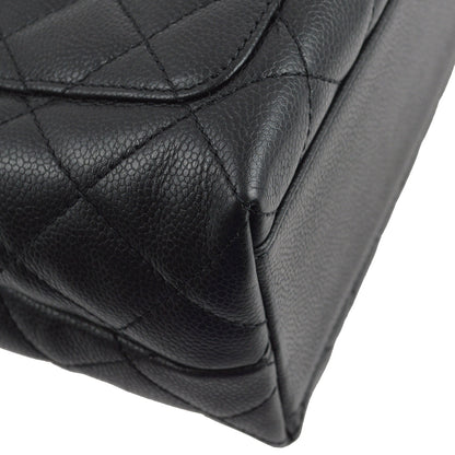 Chanel 2001-2003 Black Caviar Top Handle Handbag