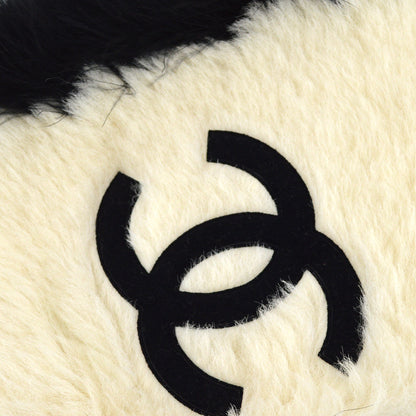 Chanel Fur Stole White Small Good