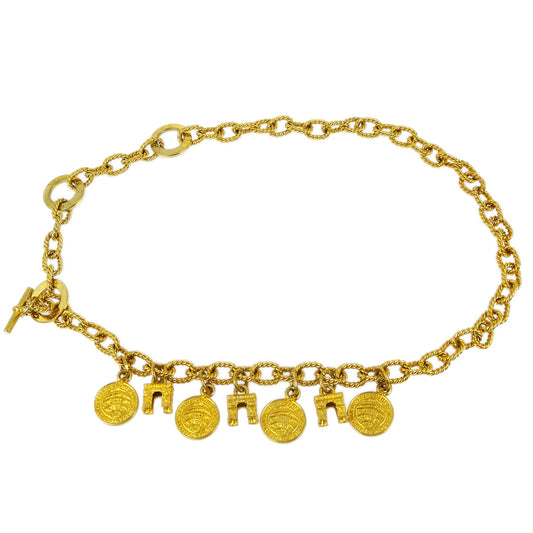 Celine Gold Chain Belt #90 Small Good