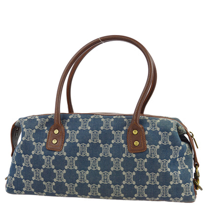Celine Blue Denim Macadam Handbag