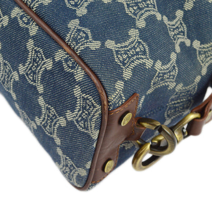 Celine Blue Denim Macadam Handbag
