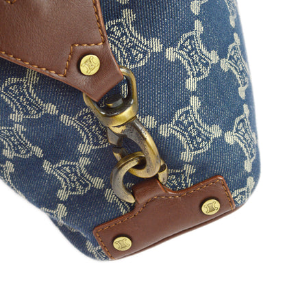 Celine Blue Denim Macadam Handbag