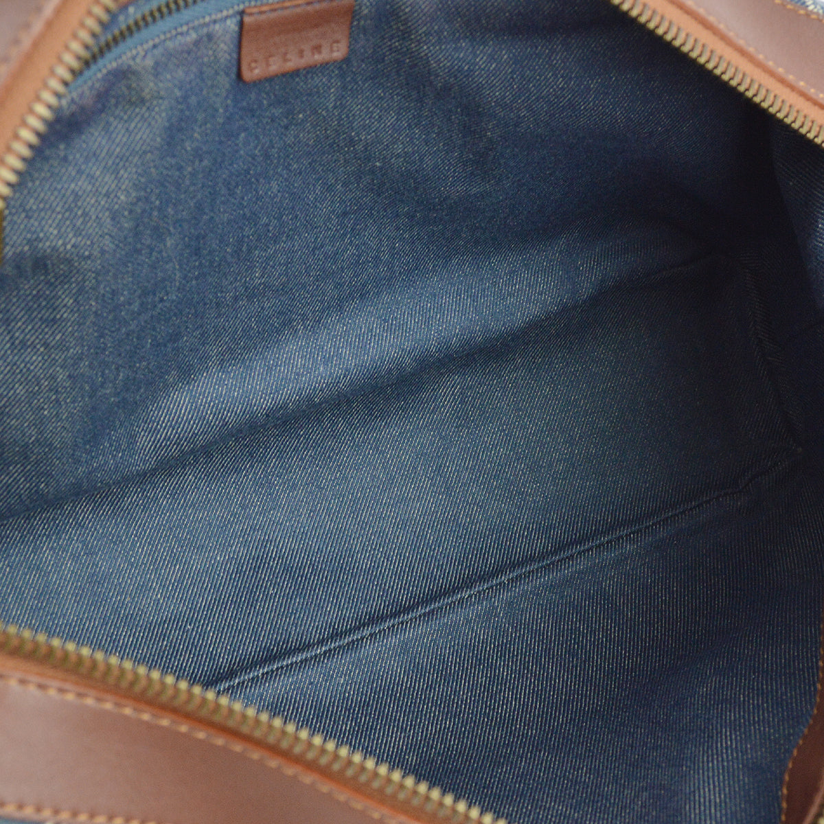 Celine Blue Denim Macadam Handbag