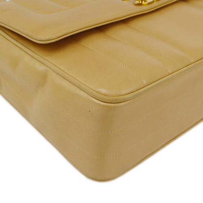 Chanel 1994-1996 Beige Lambskin Mademoiselle Handbag
