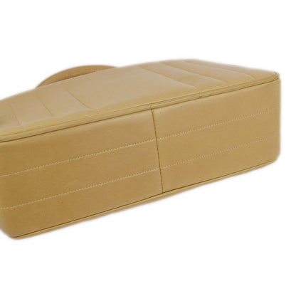 Chanel 1994-1996 Beige Lambskin Mademoiselle Handbag