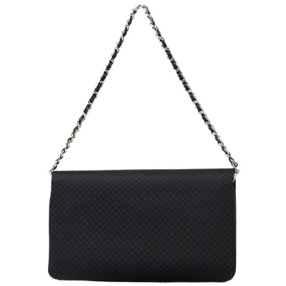 Chanel 2004-2005 Black Satin Chain Handbag