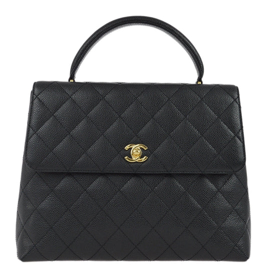 Chanel 2004-2005 Black Caviar Kelly Handbag
