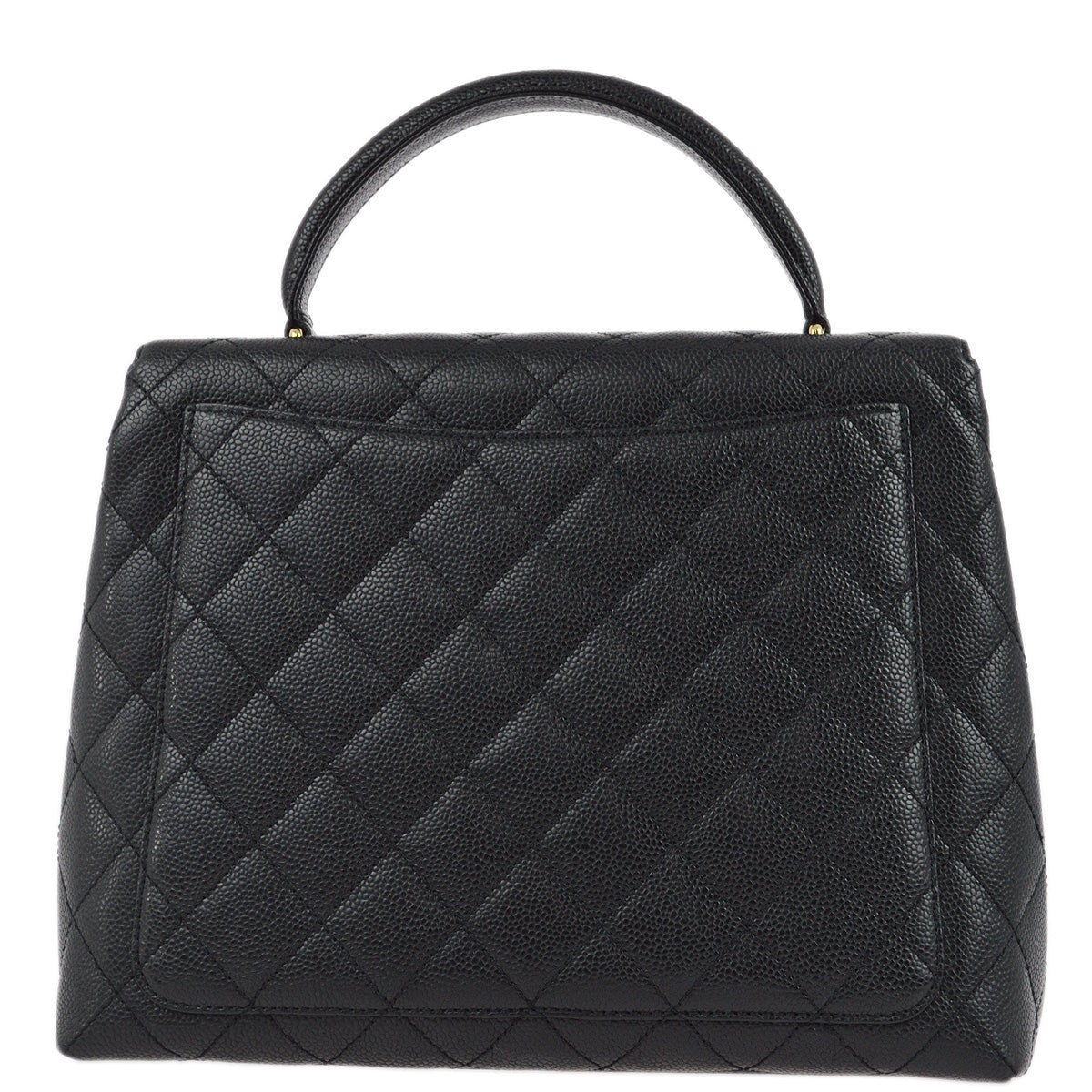 Chanel 2004-2005 Black Caviar Kelly Handbag