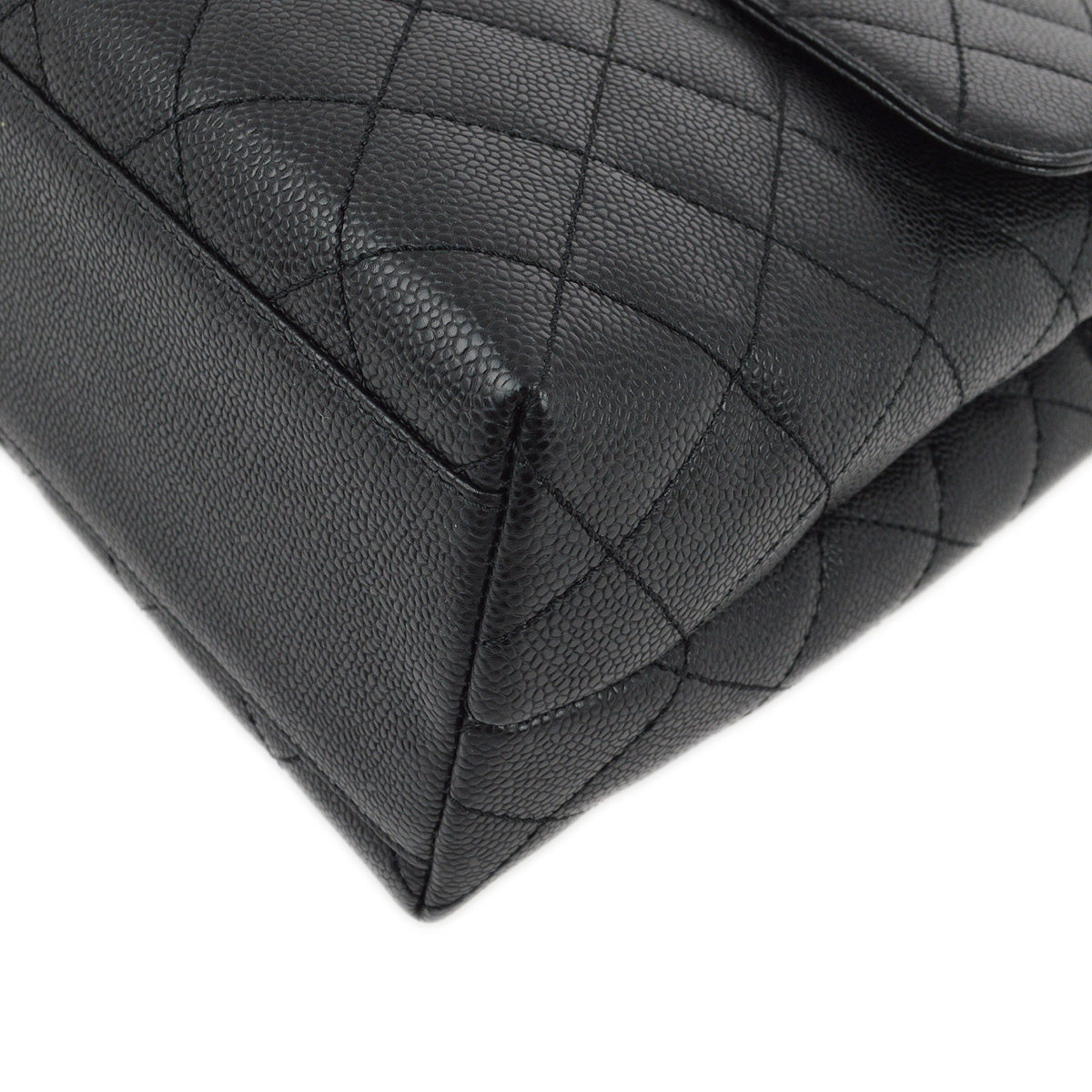 Chanel 2004-2005 Black Caviar Kelly Handbag