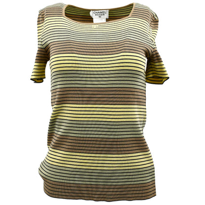 Chanel T-shirt Brown 98P #42