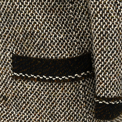 Chanel Setup Suit Jacket Skirt Brown 98A #36