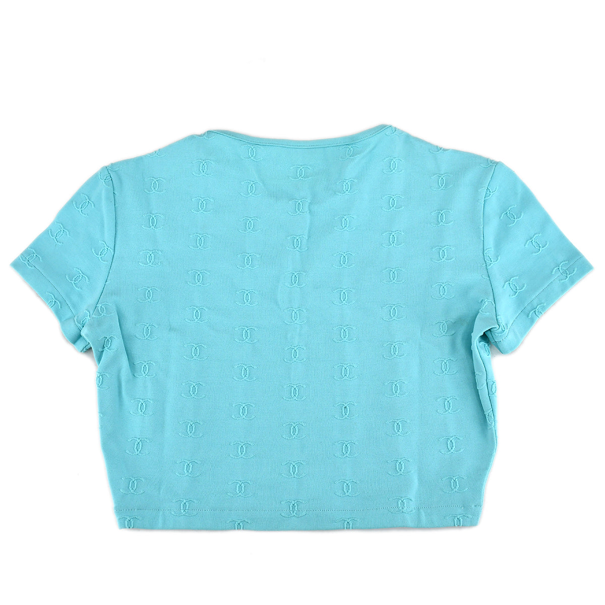 Chanel Cropped T-shirt Light Blue 97P #36