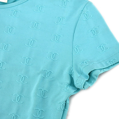Chanel Cropped T-shirt Light Blue 97P #36