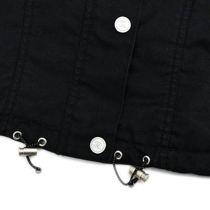 Chanel Sport Line Zip Up Hooded Jacket Black 02A #40