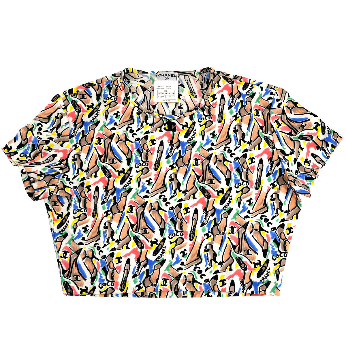 Chanel Cropped T-shirt Multicolor P95 #44