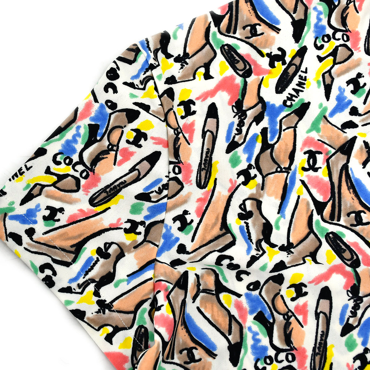 Chanel Cropped T-shirt Multicolor P95 #44