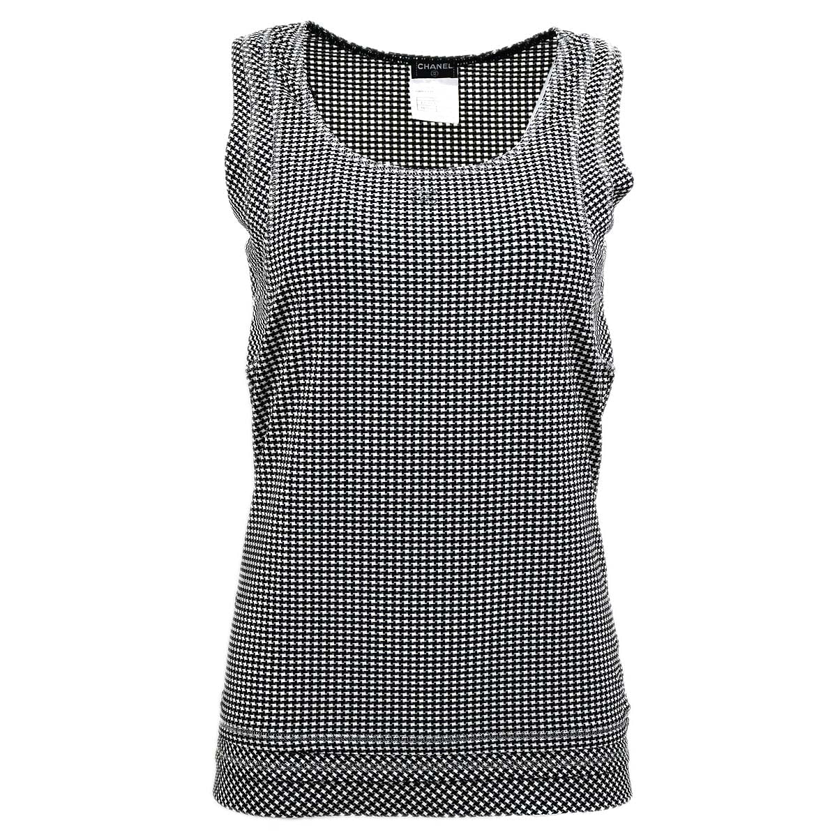 Chanel Sleeveless Tops Black 08C #38