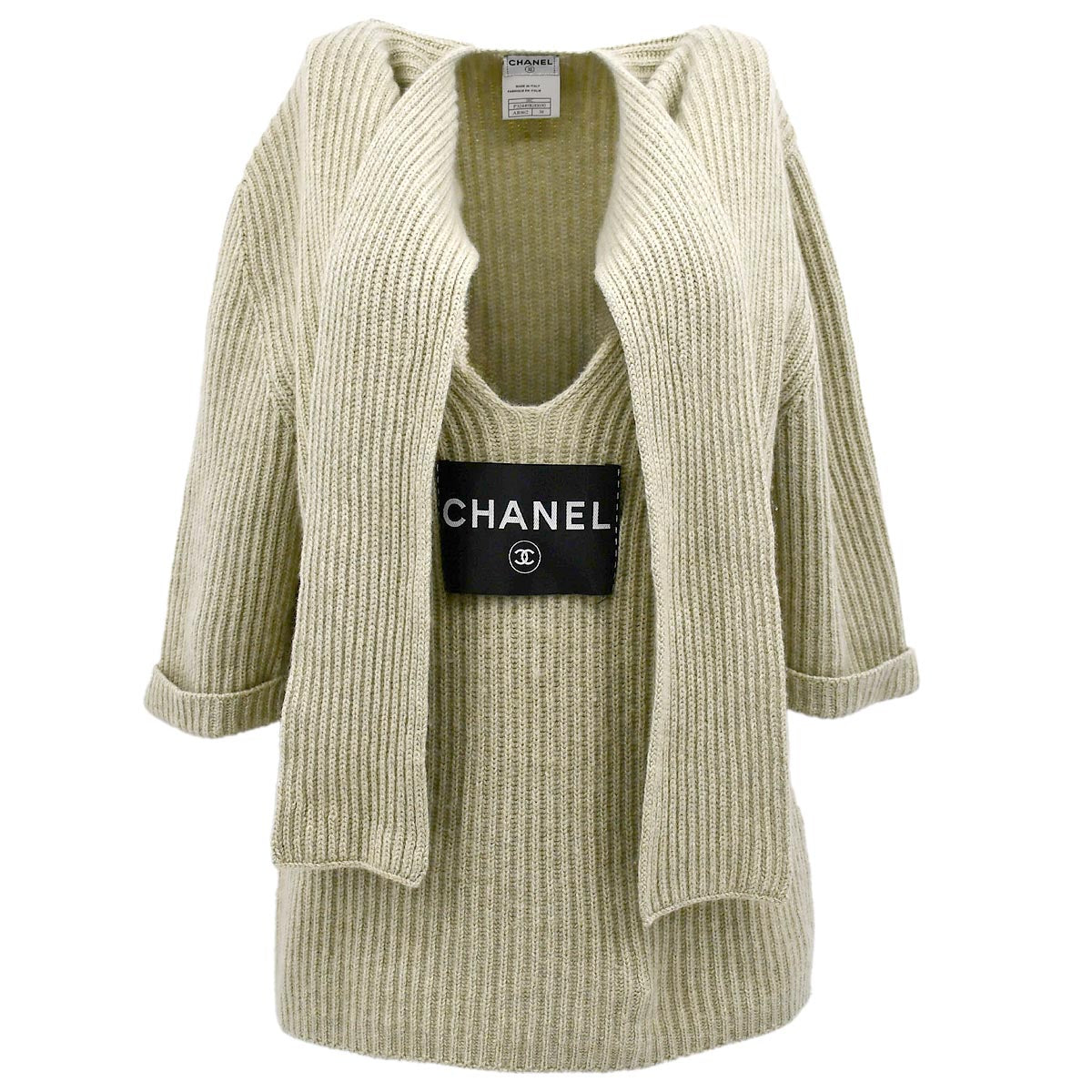 Chanel Sweater Gray 08C #38