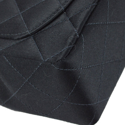 Chanel 2000-2001 Black Satin Mini Classic Square Flap Shoulder Bag 17